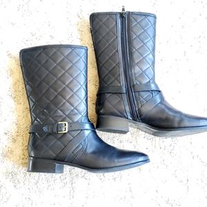 Talbots Black Quilted Boots